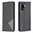 Leather Case Stands Flip Cover Holder B07F for Oppo Reno5 Lite Black