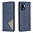 Leather Case Stands Flip Cover Holder B07F for Oppo Reno5 Lite Blue