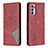 Leather Case Stands Flip Cover Holder B07F for Oppo Reno6 5G Red