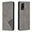 Leather Case Stands Flip Cover Holder B07F for Oppo Reno6 Lite Gray