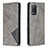 Leather Case Stands Flip Cover Holder B07F for Realme 9 5G India Gray