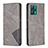 Leather Case Stands Flip Cover Holder B07F for Realme 9 Pro 5G Gray