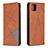 Leather Case Stands Flip Cover Holder B07F for Realme C20 Brown