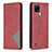 Leather Case Stands Flip Cover Holder B07F for Realme C21 Red