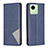 Leather Case Stands Flip Cover Holder B07F for Realme C30 Blue