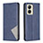 Leather Case Stands Flip Cover Holder B07F for Realme C33 (2023) Blue