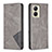 Leather Case Stands Flip Cover Holder B07F for Realme C33 (2023) Gray