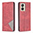 Leather Case Stands Flip Cover Holder B07F for Realme C33 (2023) Red