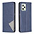 Leather Case Stands Flip Cover Holder B07F for Realme C35 Blue