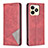 Leather Case Stands Flip Cover Holder B07F for Realme C53 India Red