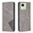 Leather Case Stands Flip Cover Holder B07F for Realme Narzo 50i Prime Gray