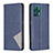 Leather Case Stands Flip Cover Holder B07F for Realme Q5 5G Blue