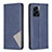 Leather Case Stands Flip Cover Holder B07F for Realme Q5i 5G Blue