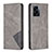 Leather Case Stands Flip Cover Holder B07F for Realme V23i 5G Gray