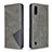 Leather Case Stands Flip Cover Holder B07F for Samsung Galaxy A01 SM-A015 Gray