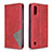 Leather Case Stands Flip Cover Holder B07F for Samsung Galaxy A01 SM-A015 Red