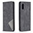 Leather Case Stands Flip Cover Holder B07F for Samsung Galaxy A02 Black