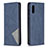 Leather Case Stands Flip Cover Holder B07F for Samsung Galaxy A02 Blue