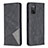 Leather Case Stands Flip Cover Holder B07F for Samsung Galaxy A02s Black