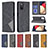 Leather Case Stands Flip Cover Holder B07F for Samsung Galaxy A03s