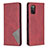 Leather Case Stands Flip Cover Holder B07F for Samsung Galaxy A03s Red