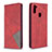 Leather Case Stands Flip Cover Holder B07F for Samsung Galaxy A11 Red