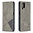 Leather Case Stands Flip Cover Holder B07F for Samsung Galaxy A12 Gray