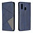 Leather Case Stands Flip Cover Holder B07F for Samsung Galaxy A20e Blue