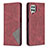 Leather Case Stands Flip Cover Holder B07F for Samsung Galaxy A22 4G Red