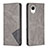 Leather Case Stands Flip Cover Holder B07F for Samsung Galaxy A23s Gray