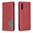 Leather Case Stands Flip Cover Holder B07F for Samsung Galaxy A30S Red