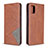 Leather Case Stands Flip Cover Holder B07F for Samsung Galaxy A31 Brown