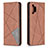 Leather Case Stands Flip Cover Holder B07F for Samsung Galaxy A32 4G Brown