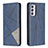 Leather Case Stands Flip Cover Holder B07F for Samsung Galaxy A34 5G Blue