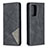 Leather Case Stands Flip Cover Holder B07F for Samsung Galaxy A52 4G Black