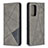 Leather Case Stands Flip Cover Holder B07F for Samsung Galaxy A52 4G Gray