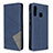 Leather Case Stands Flip Cover Holder B07F for Samsung Galaxy A70E Blue