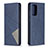 Leather Case Stands Flip Cover Holder B07F for Samsung Galaxy A72 5G Blue