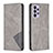 Leather Case Stands Flip Cover Holder B07F for Samsung Galaxy A73 5G Gray