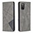 Leather Case Stands Flip Cover Holder B07F for Samsung Galaxy F02S SM-E025F Gray