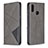 Leather Case Stands Flip Cover Holder B07F for Samsung Galaxy M01s Gray