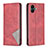 Leather Case Stands Flip Cover Holder B07F for Samsung Galaxy M04 Red