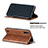 Leather Case Stands Flip Cover Holder B07F for Samsung Galaxy M10