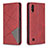 Leather Case Stands Flip Cover Holder B07F for Samsung Galaxy M10 Red