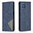 Leather Case Stands Flip Cover Holder B07F for Samsung Galaxy M32 4G Blue