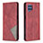 Leather Case Stands Flip Cover Holder B07F for Samsung Galaxy M32 4G Red