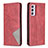 Leather Case Stands Flip Cover Holder B07F for Samsung Galaxy M34 5G Red