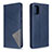 Leather Case Stands Flip Cover Holder B07F for Samsung Galaxy M40S Blue