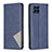 Leather Case Stands Flip Cover Holder B07F for Samsung Galaxy M53 5G Blue