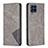 Leather Case Stands Flip Cover Holder B07F for Samsung Galaxy M53 5G Gray